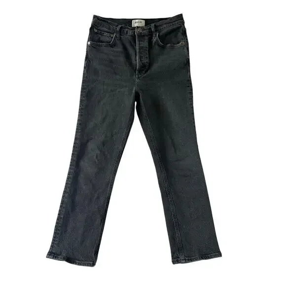 AGOLDE Riley High Rise Straight Crop Jeans Size 28 - Picture 3 of 5